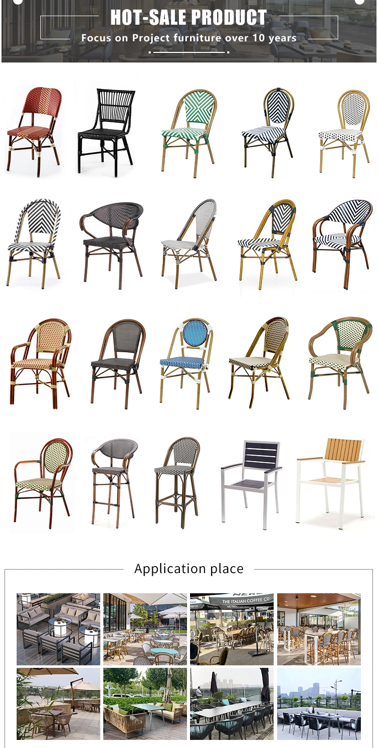 Indoor and Outdoor Furniture Modern Style Industrial Dining Metal Chairs Cast Aluminum