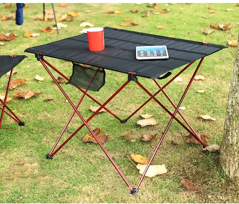 Ultralight Beach Aluminum Portable Camping Desk Hiking Climbing Fishing Picnic Folding Tables