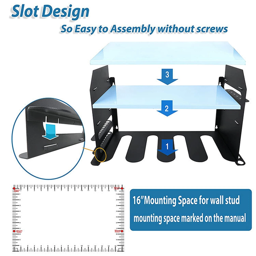 Jh-Mech Solid Metal Power Tool Holder Drill Storage Rack