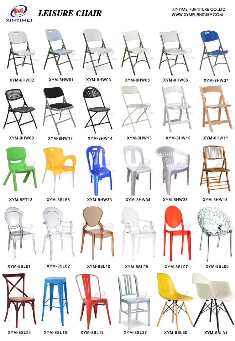 Outdoor Furniture Black White Plastic Folding Resin Wedding Party Wimbledon Chair (XYM-W12)