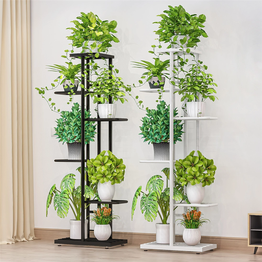 6/7/8 Layers Flower Stand Rack Storage Shelf Iron Plant Holder Home Garden Flower Pot Organizer Living Room Balcony Storage Rack