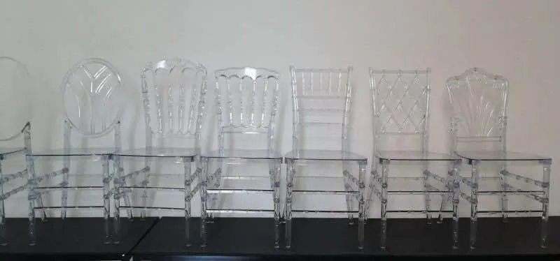 Wholesale Stackable Clear Resin Acrylic Wedding Chavari Chairs Hotel Tiffany White Chairs Plastic Events Wedding Transparent Chiavari Resin Hotel Banquet Chair