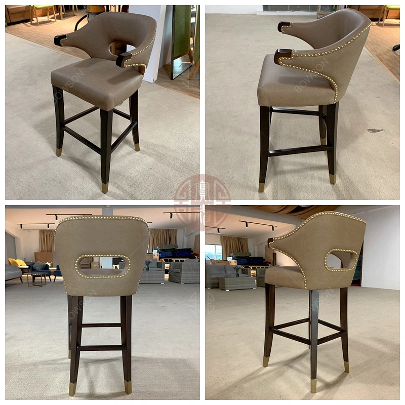 Hotel Lobby Furniture Bar Chair for Counter at Public Area Bar Stool