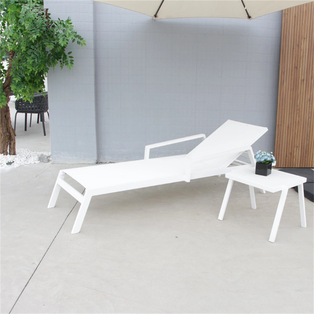 Outdoor Garden Resort Bench Furniture Sun Bed Rattan Chaise Lounge