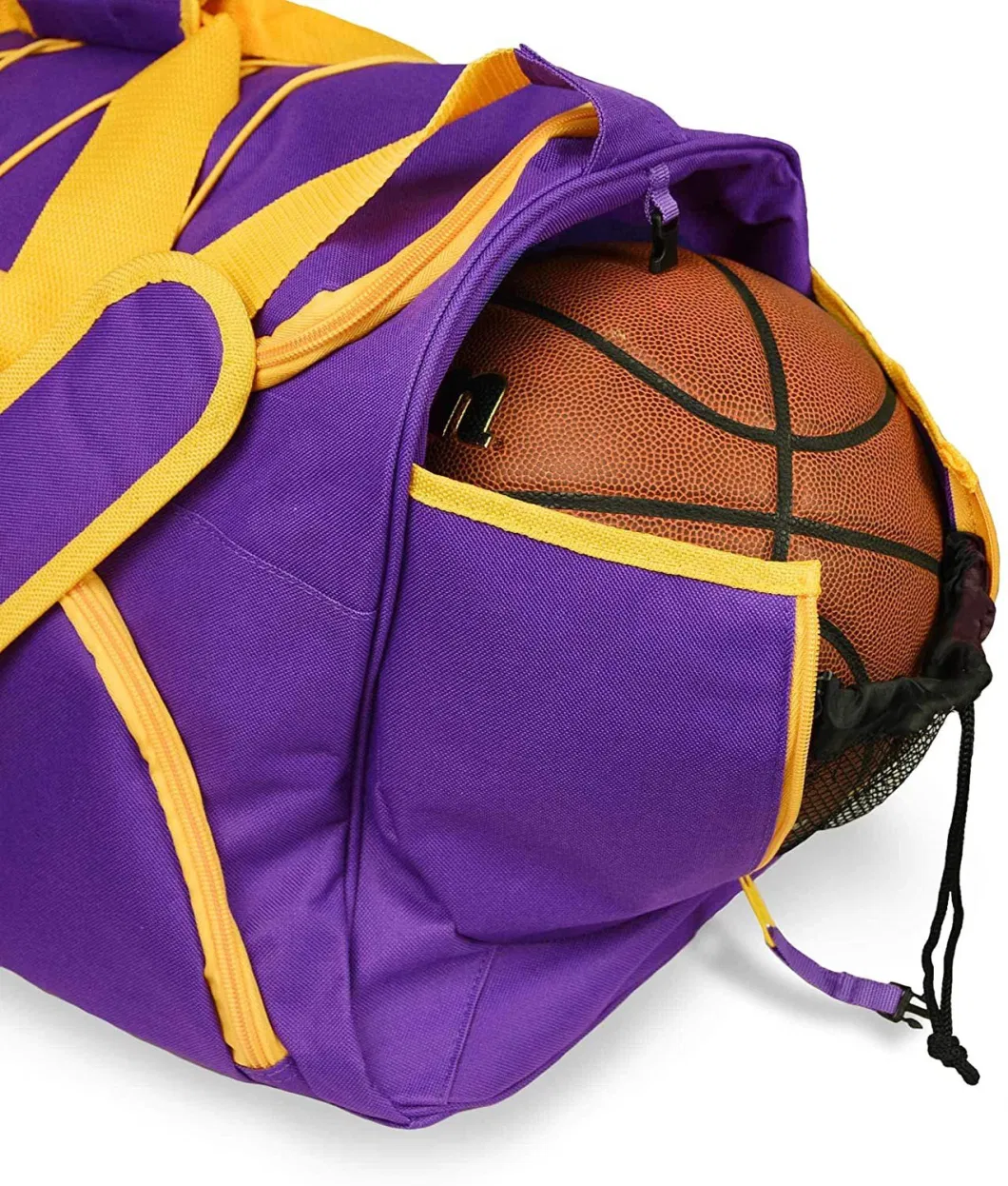 Basketball Duffle Bag Sports Shoe Ball Holder Duffel W Shoulder Strap and Water Bottle Holder