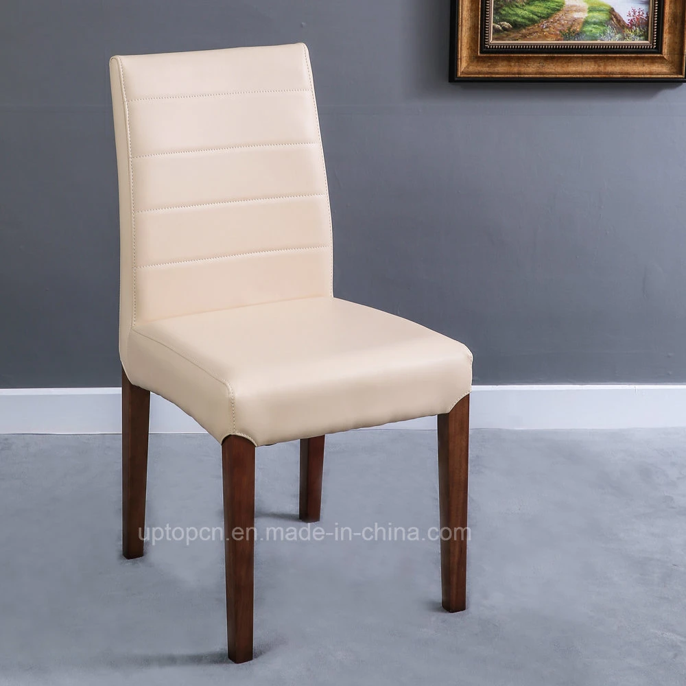 (SP-EC106) Chinese Walnut Color Upholstered Solid Wood Dining Chair