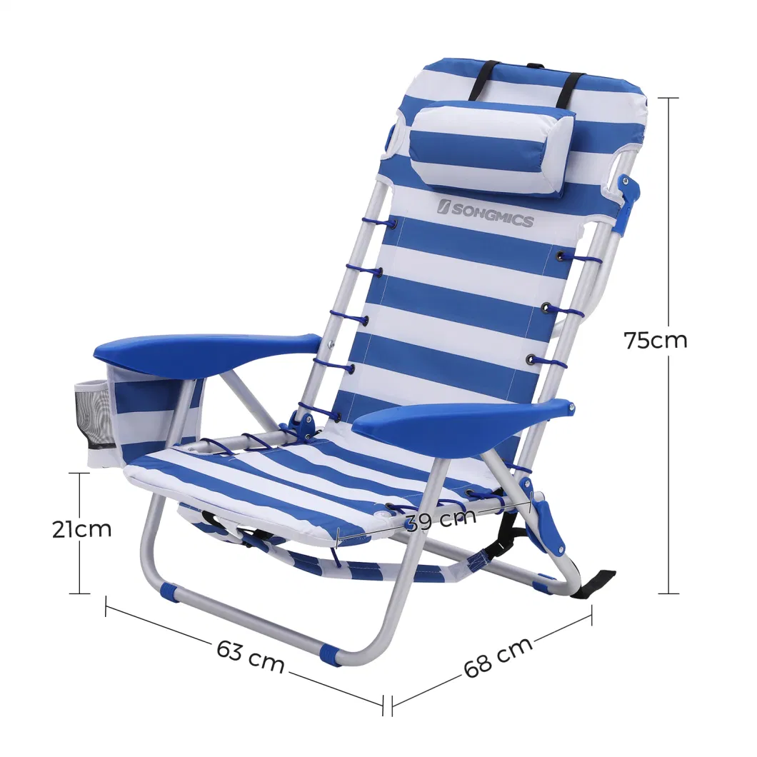 Picnic Double Folding Chair with Removable Umbrella Table Cooler Fold up Beach Camping Chair