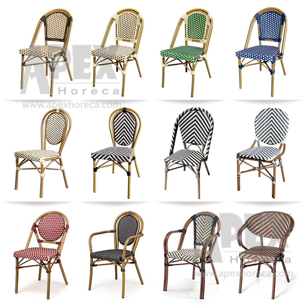 Wholesale Stackable Bamboo Look Wicker Restaurant Cafe Chair