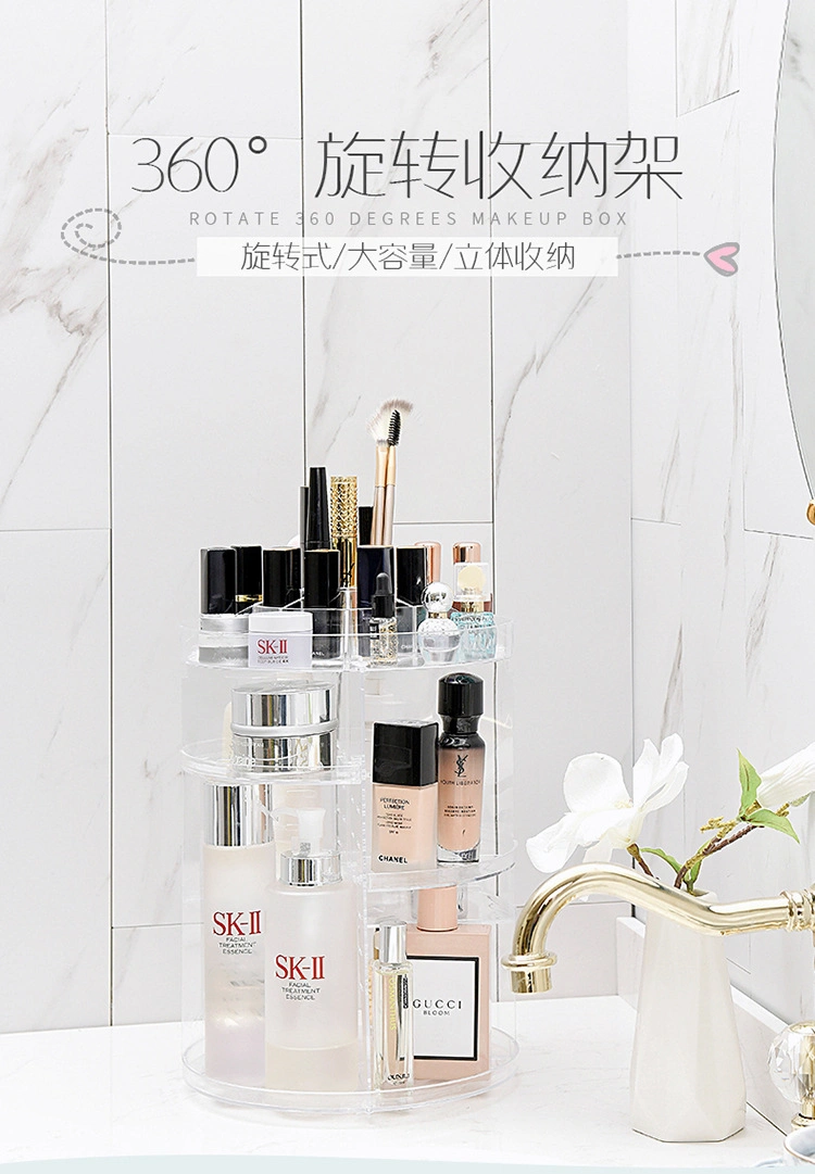 Large Capacity Organizing Rack for Transparent Cosmetic Boxes