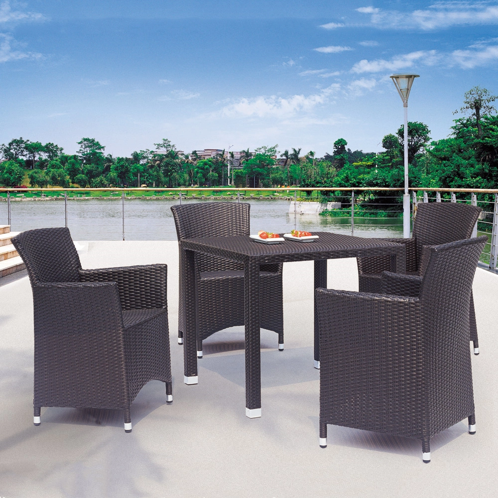 Patio Furniture 4 PCS Rattan Wicker Garden Dining Bistro Set