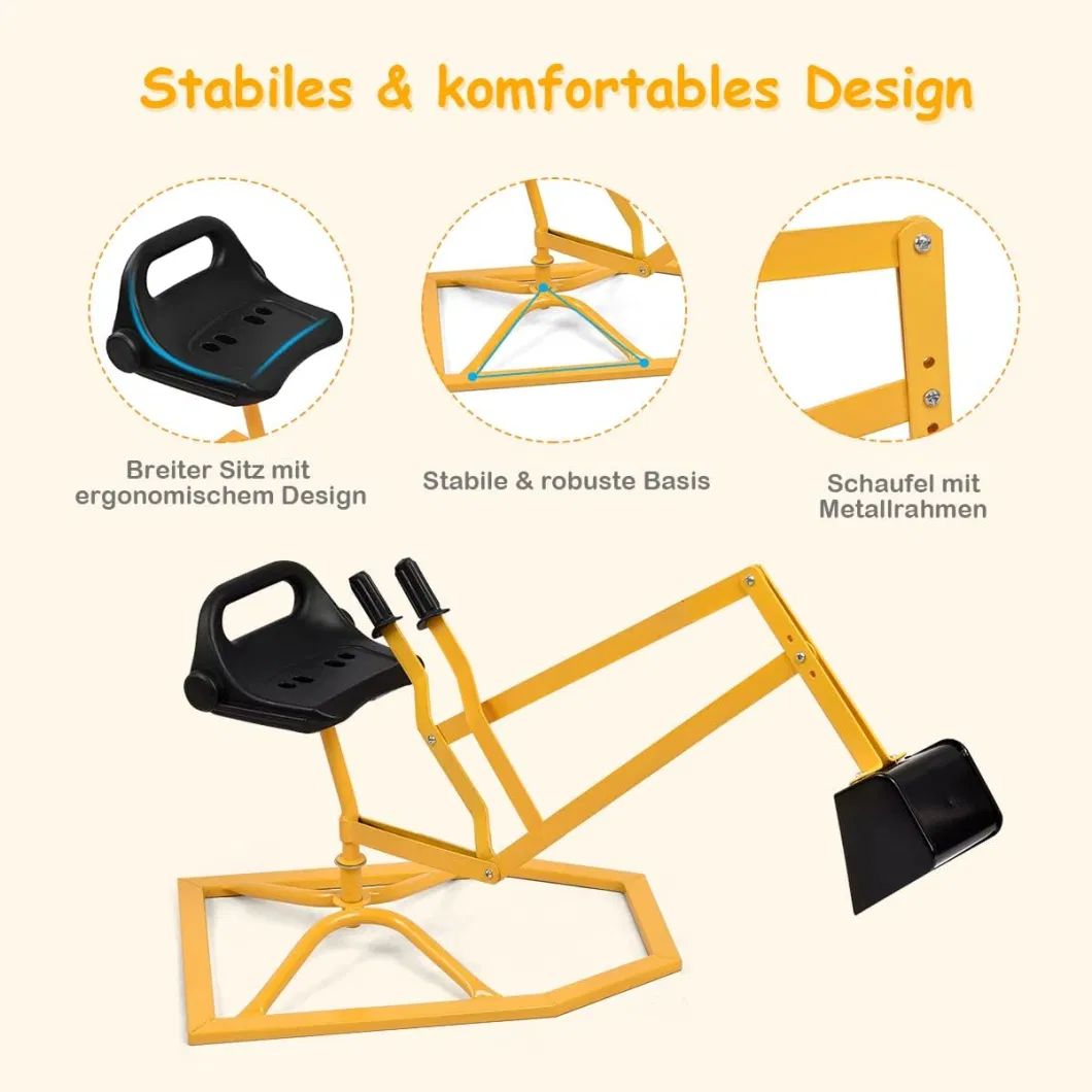 Seat Kid&prime;s Excavator Without Wheels for Garden, Sand, Beach Life