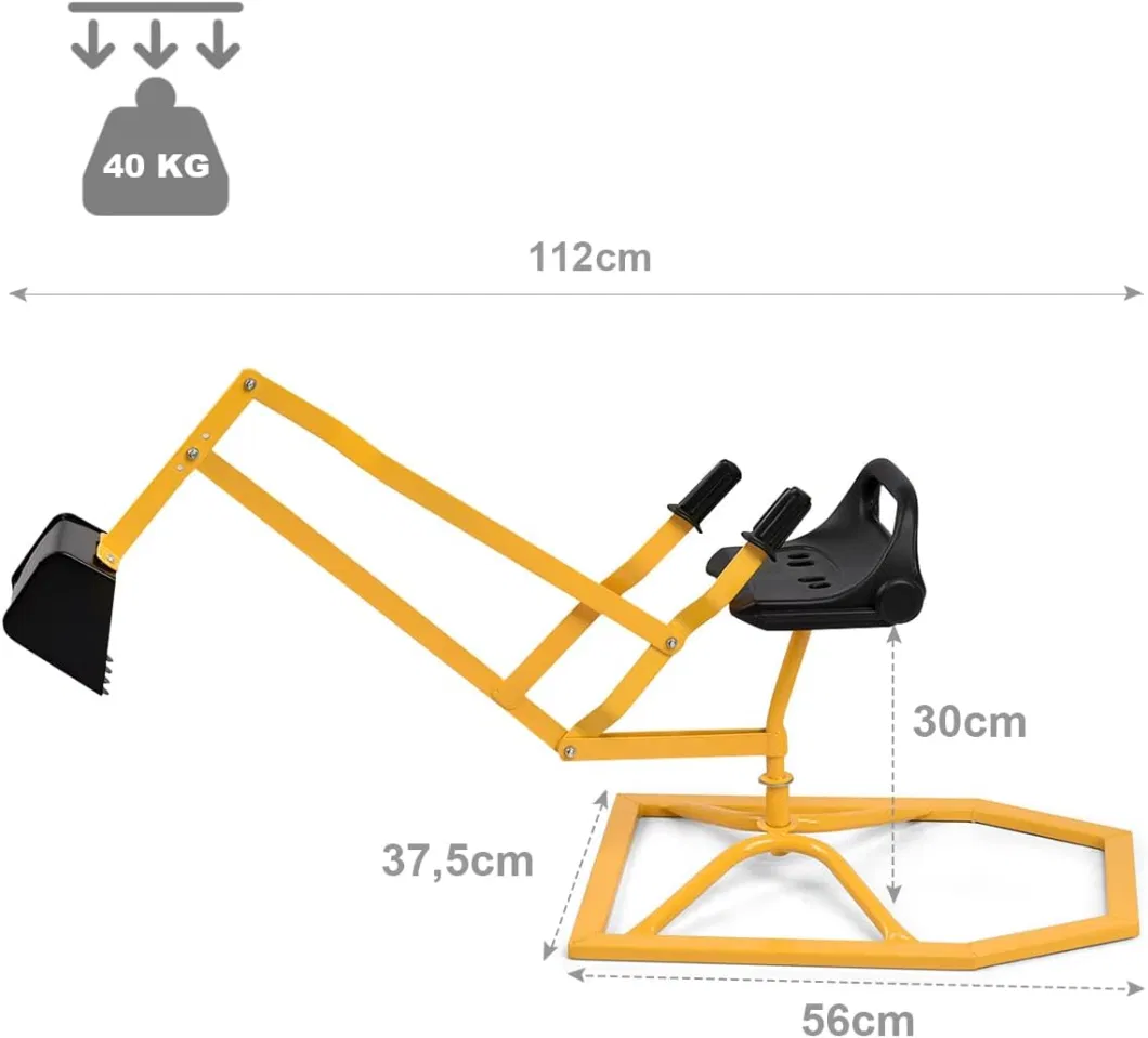 Seat Kid&prime;s Excavator Without Wheels for Garden, Sand, Beach Life