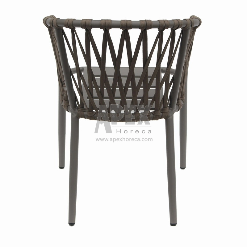 Cheap Stackable Exterior Aluminum Rope Dining Chair