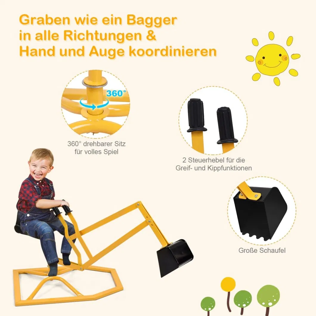 Seat Kid&prime;s Excavator Without Wheels for Garden, Sand, Beach Life