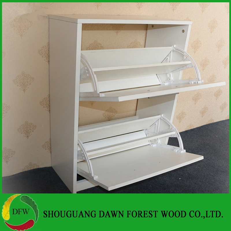 Wooden MFC Shoe Rack 2 Drawer Footwear Stand Rack Unit Cupboard