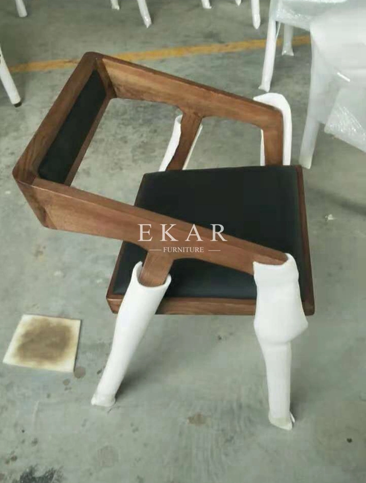 Wholesale Discount Walnut Color Solid Wood Black Nordic Teak Wood Minimalist Dining Room Furniture Dining Chair