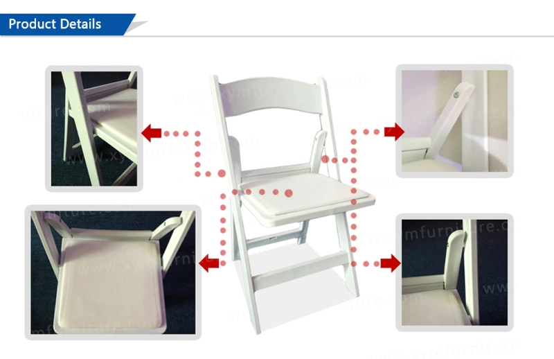 Outdoor Furniture Black White Plastic Folding Resin Wedding Party Wimbledon Chair (XYM-W12)