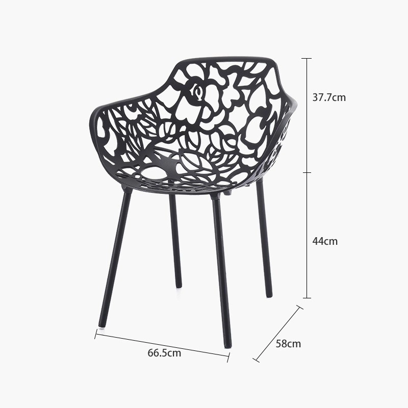 Garden Furniture Outdoor Elizabeth European Style Leisure Cast Aluminum Metal Armrest Chair