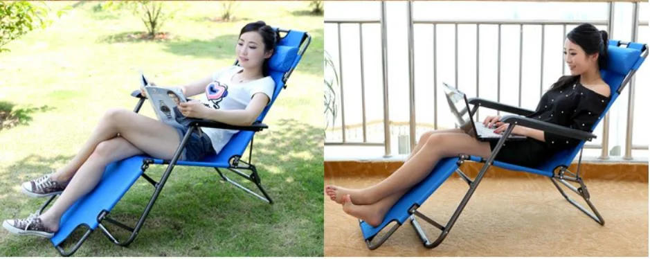 Portable Beach Lounge Chair, Sunbathing Recliner with Tanning