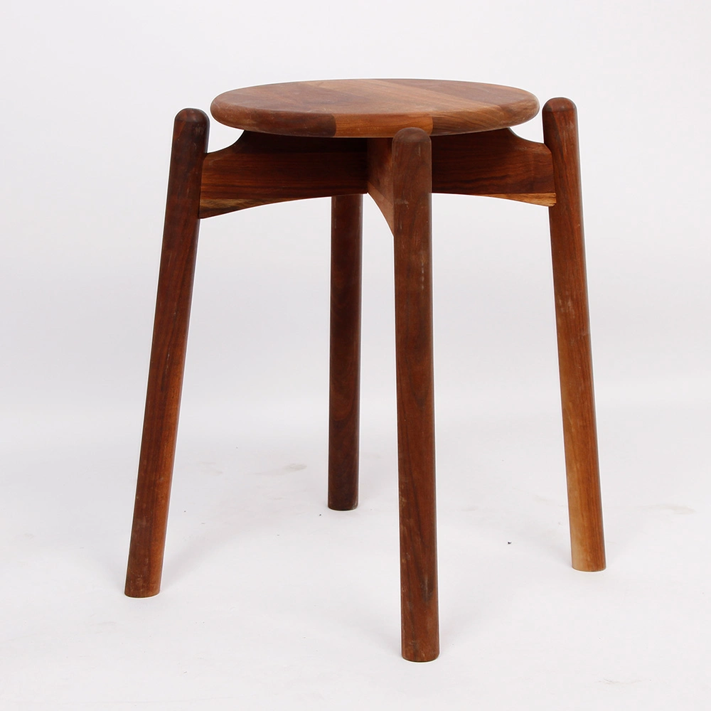 Household Furniture High Quality Bentwood Bar Stools Nordic Simple Leisure Solid Wood Stool Walnut Chair Factory Best Offer