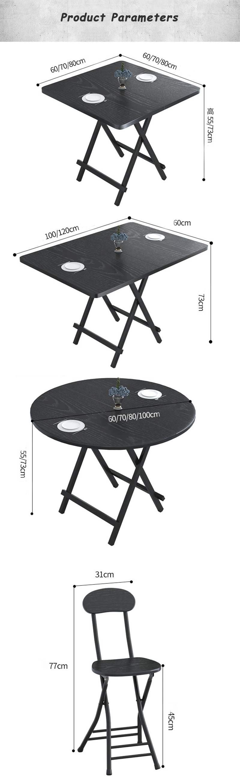 Wholesale Modern Home Outdoor Customized Style Portable Round Party Picnic Folding Dining Table