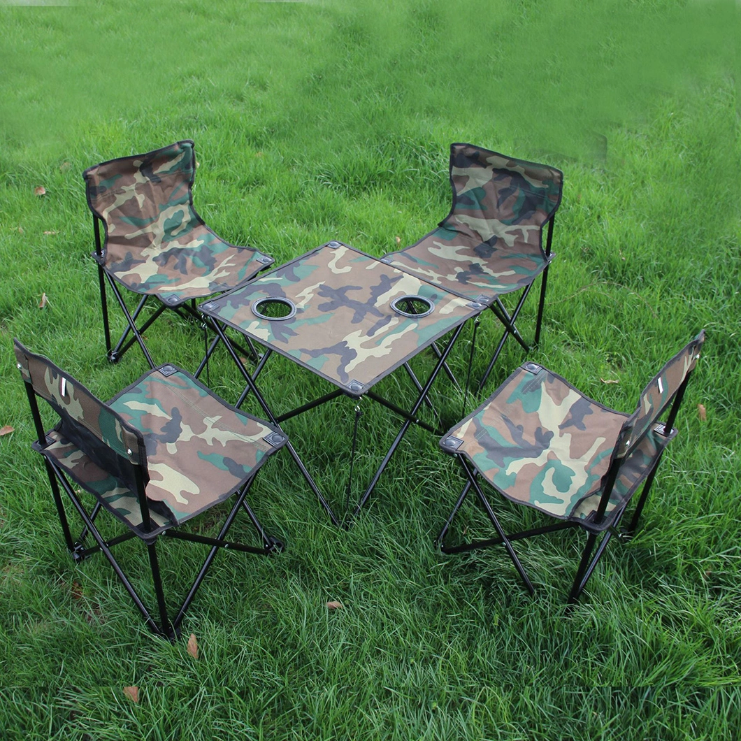 Outdoor Folding Table and Chair Set 600d Oxford Camping Beauty Fishing Beach Chair