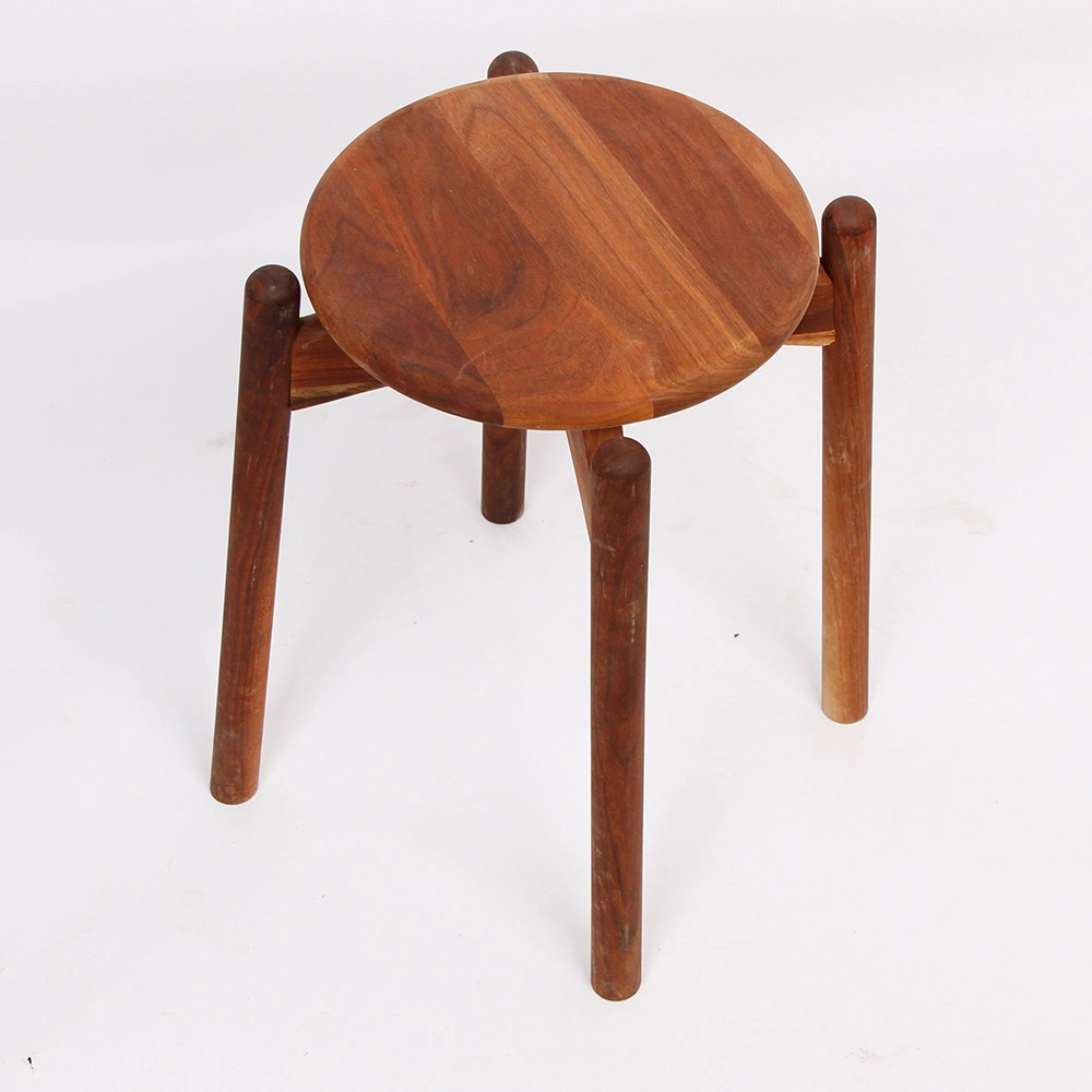 Household Furniture High Quality Bentwood Bar Stools Nordic Simple Leisure Solid Wood Stool Walnut Chair Factory Best Offer