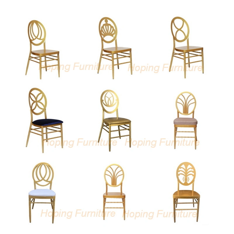 Plastic Tiffany Chiavari Phoenix Iron Event Party Banquet Wedding Dining Chair Wholesale Price with Mobile Seat Cushion