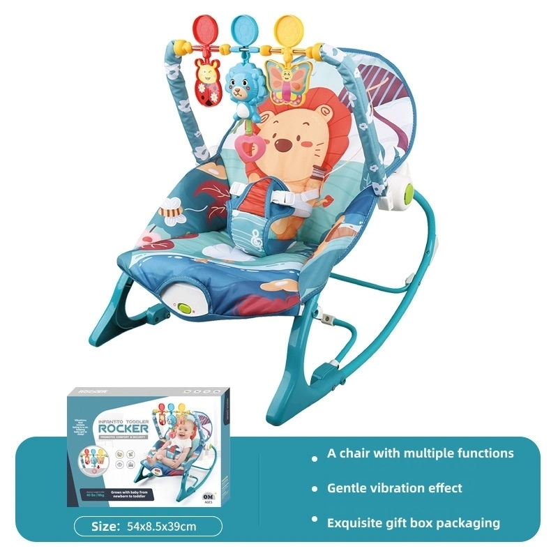 Indoor Home Use Cartoon Infant Sleeping Toy Soothing Baby Bouncer Swing Rocking Chair with Vibrating Music