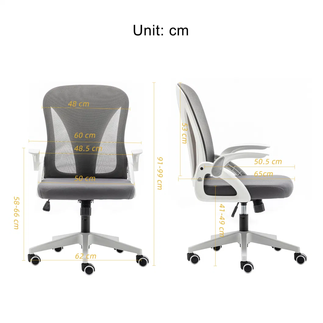 Folding Office Chair for Small Spaces Ergonomic Mesh Computer Chair for Bedroom Desk Chair for Home Work