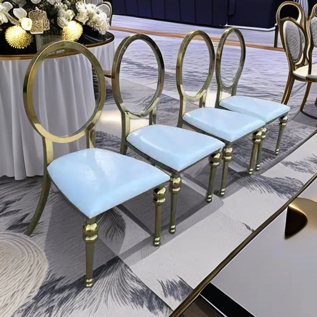 Stainless Steel Frame Acrylic Back Luxury Wedding Chairs for Sitting Room