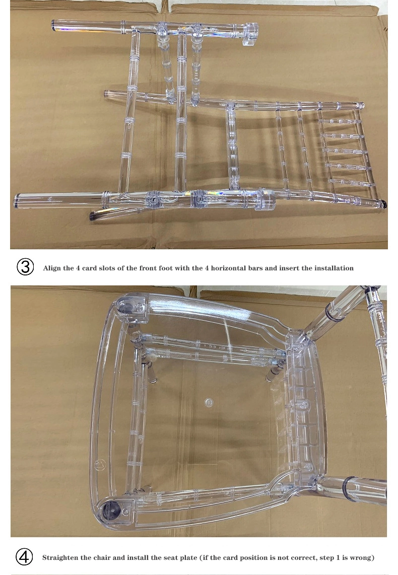 Wholesale Stackable Clear Resin Acrylic Wedding Chavari Chairs Hotel Tiffany White Chairs Plastic Events Wedding Transparent Chiavari Resin Hotel Banquet Chair