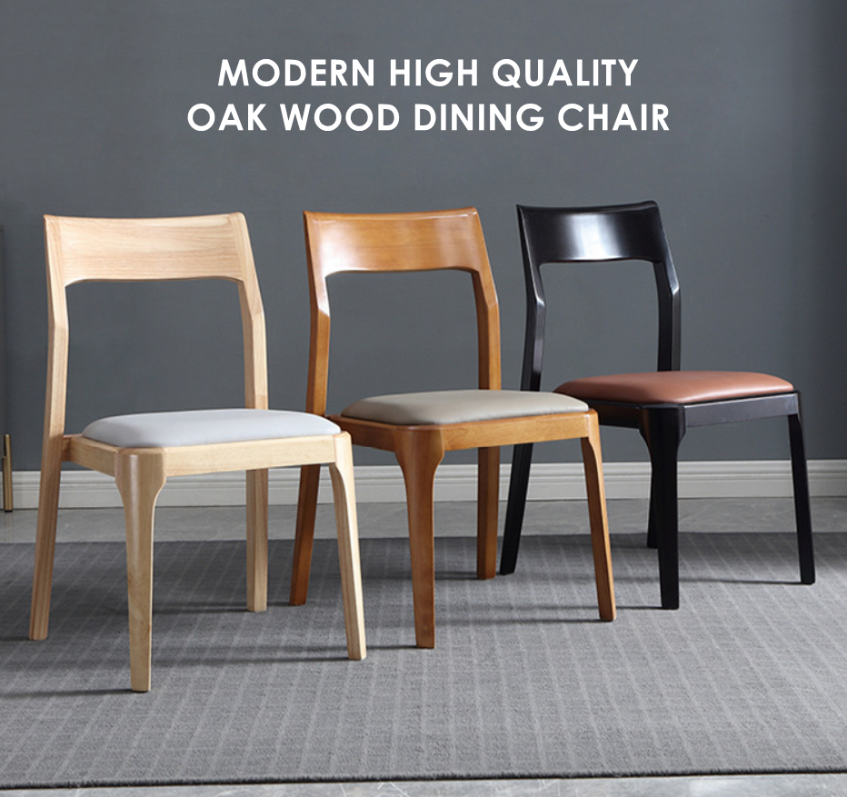 Factory Supply Modern Nordic Stackable Oak Walnut Dining Chair Wooden Restaurant Dining Chairs Wooden Chair