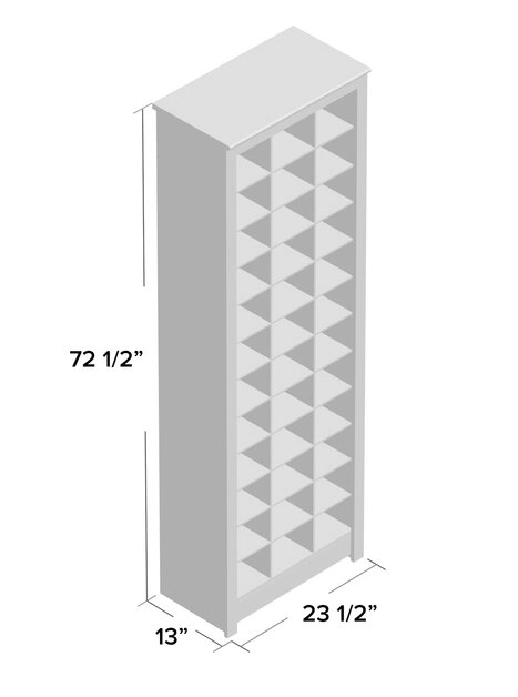 Nova 36 Shelves Laminate Veneers Tall Shoe Rack, Store High Heels / Sneakers / Sandals / Dress Shoes / Flats