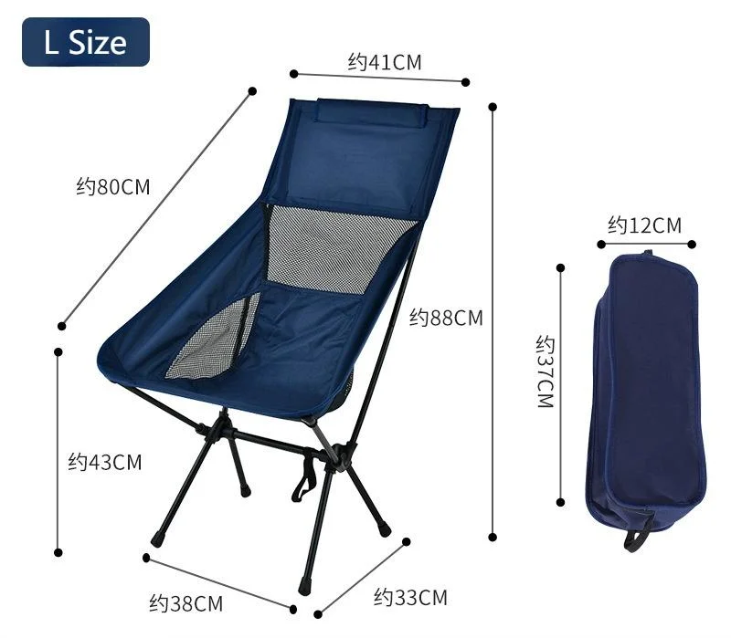 Super-Light Nylon Backrest Folding Chair Seat Portable Beach Leisure Fishing Camping Chair