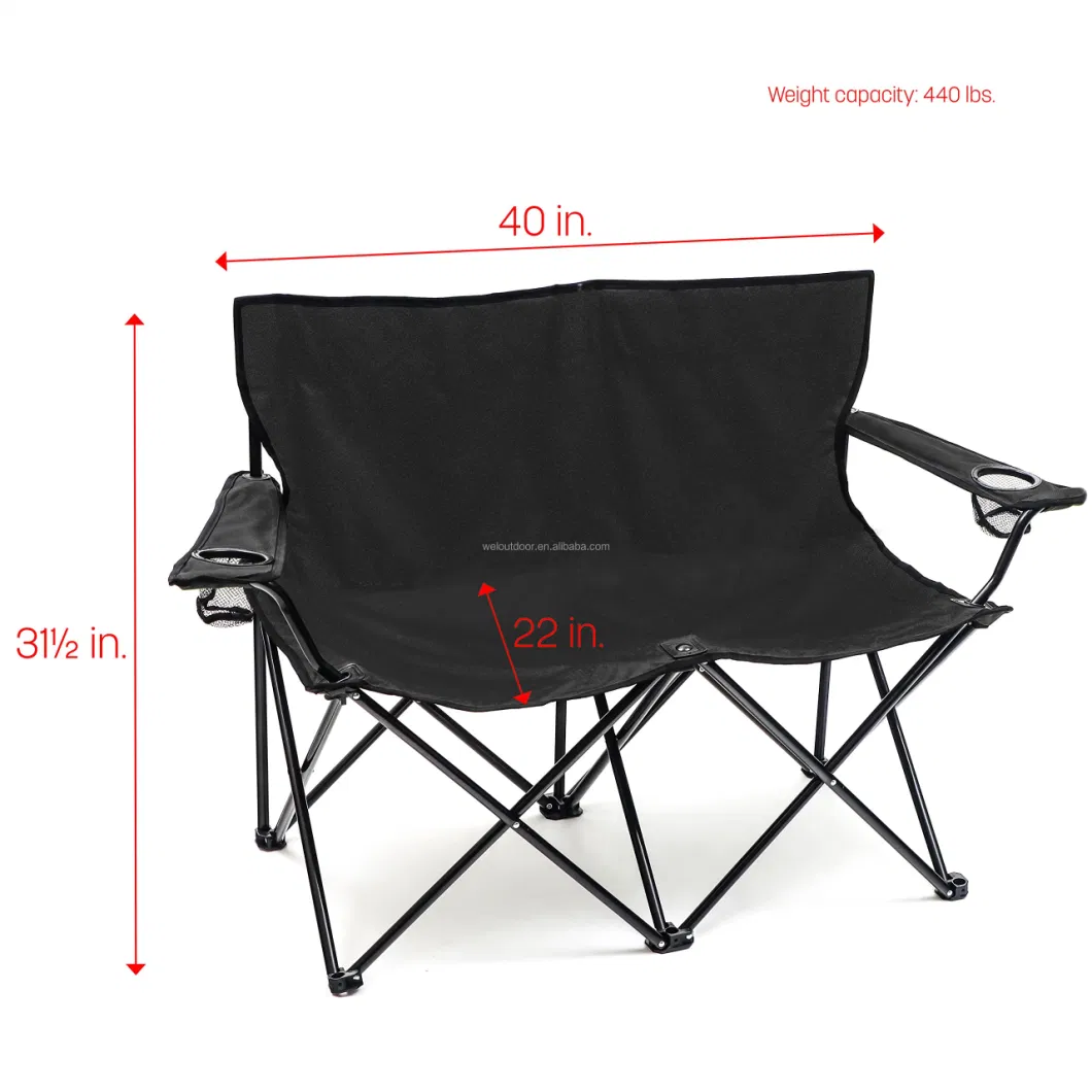 Outdoor Innovations Love Seat Style Double Seat Camping Chair