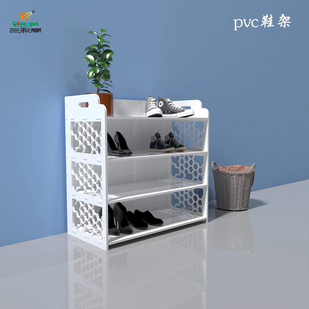 Qcy Creative 4 Layer PVC Shoe Storage Shelf