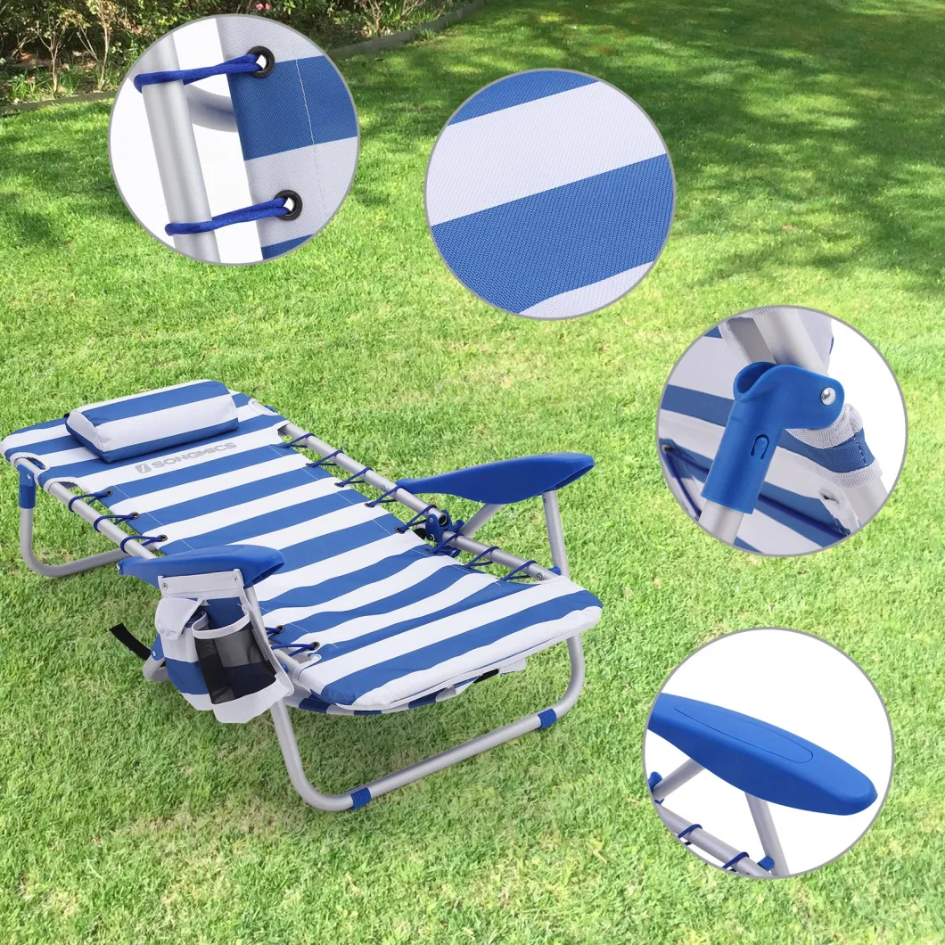 Picnic Double Folding Chair with Removable Umbrella Table Cooler Fold up Beach Camping Chair