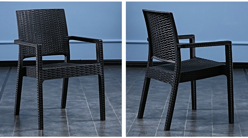 China Wholesale Modern Home/Outdoor/Country Yard/Garden Woven Imitation Rattan Chair Plastic Removable Dining Table