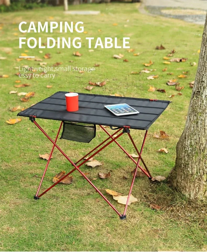 Ultralight Beach Aluminum Portable Camping Desk Hiking Climbing Fishing Picnic Folding Tables