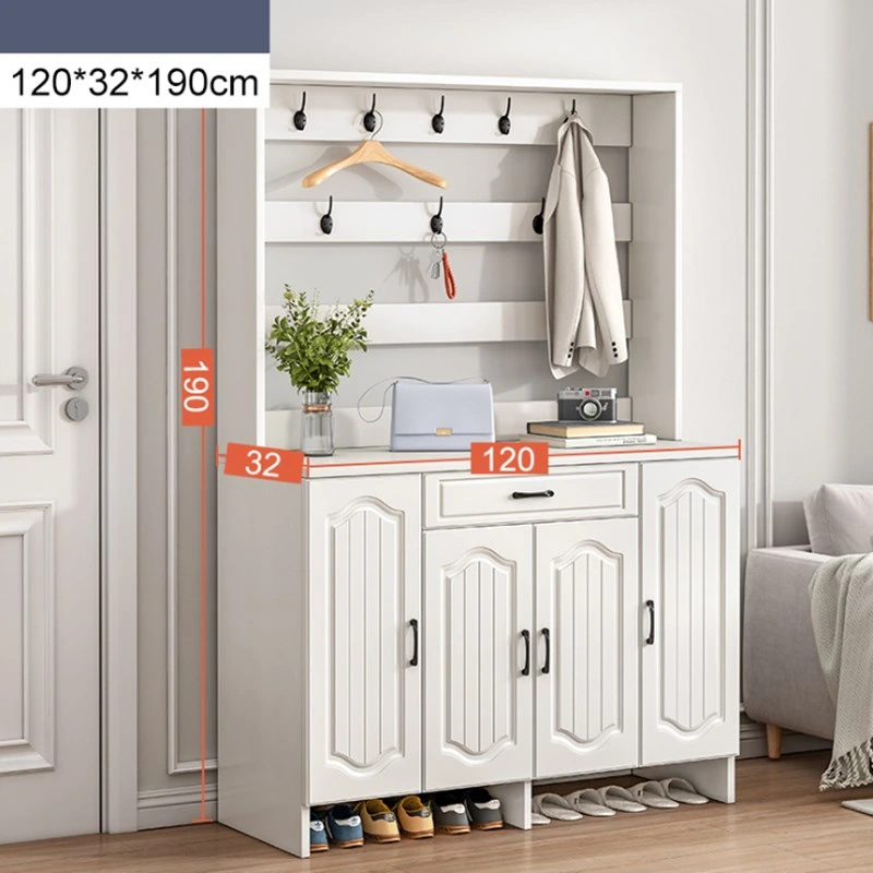 Shoe Cabinet Household Entrance Door Can Hang Clothes Modern, Simple and Economical Door-to-Door Storage Porch Hall Cabinet Multi-Layer Shoe Rack