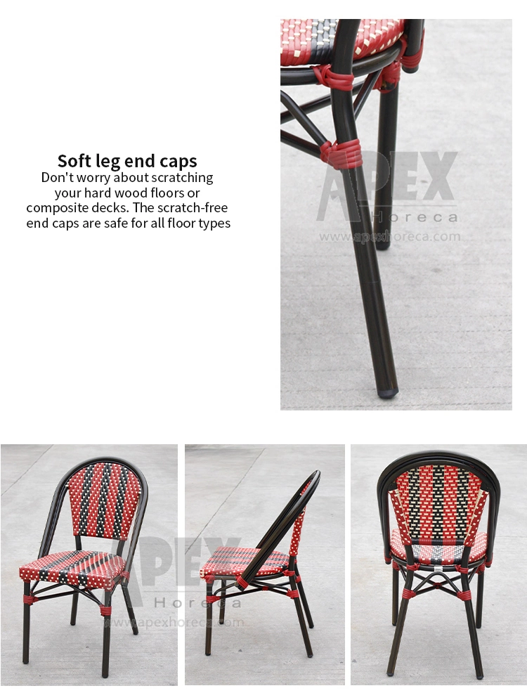 Wholesale Stackable Bamboo Look Wicker Restaurant Cafe Chair