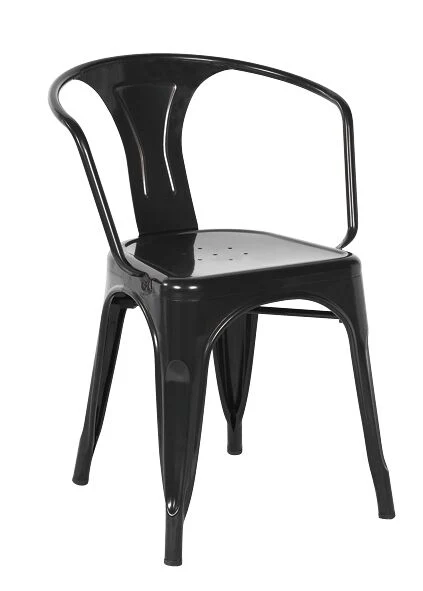 Black Metal Tolix Industrial Furniture Bistro Dining Chair (ZG23-016)