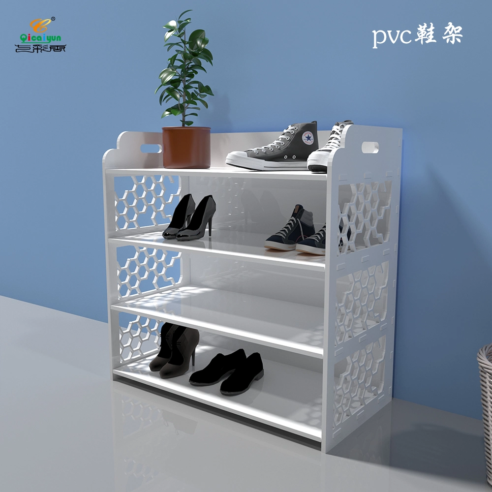 Qcy Creative 4 Layer PVC Shoe Storage Shelf