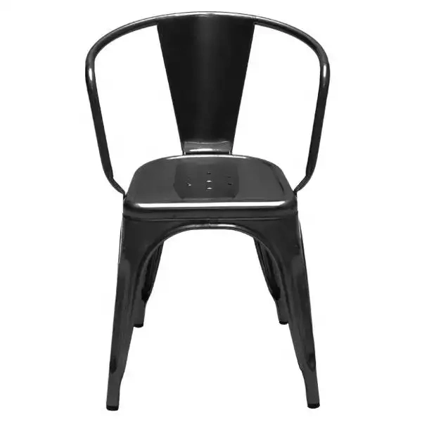 Black Metal Tolix Industrial Furniture Bistro Dining Chair (ZG23-016)