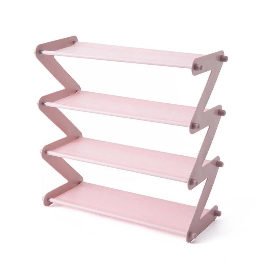 Z Shaped Shoes Rack Multi Tier Shelf Organizer Holder Removable Furniture for Home Bedroom Dormitory Organizer Holders Artifact Ci21305