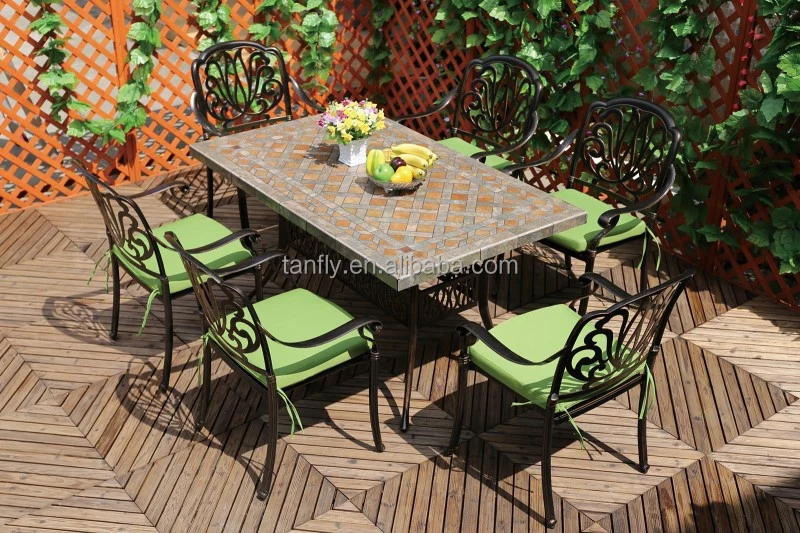 Cast Iron and Aluminium Garden Bistro Set Outdoor Patio Table and Chair