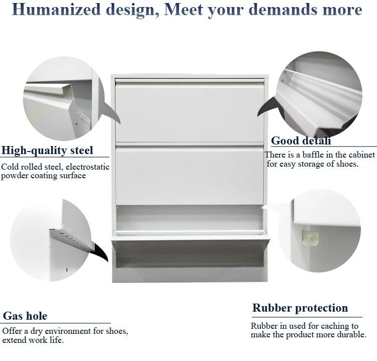 Steel Flip Design Space Saver Slim Shoe Cabinet Shoe Rack