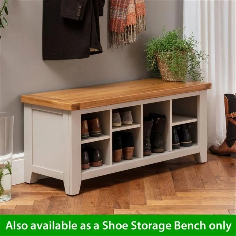 Grey Hallway Tidy Shoe Storage Bench with Coat Rack