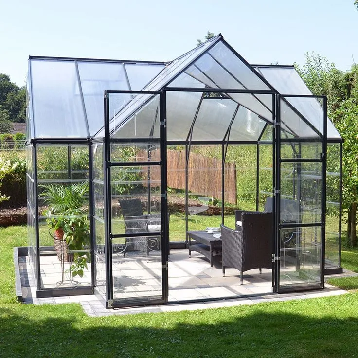 Outdoor Steel Frame Two-Storey Glass House Customized Winter Garden Free Standing Sunroom